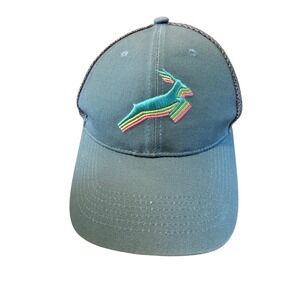 Wookles & Co. Limited Edition 40 Rainbow Gazelle Trucker Hat Blue Grey uSnapback
